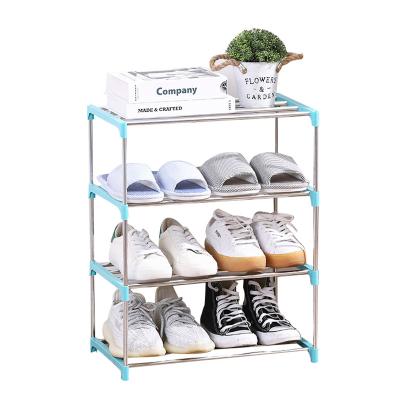 China Large Capacity Size Shoe Rack Metal Convertible Adjustable Mesh Shoe Rack Cabinet For Entrances for sale