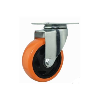 China Wholesale Rigid Flat Universal Wheel Roller Supermarket Shelf Wear Resistant Universal Caster With Brake for sale