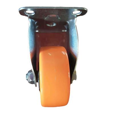 China PIVOT 3/4/5 Inch Medium Swivel Caster Polyurethane Industrial Caster Cart Wheel for sale