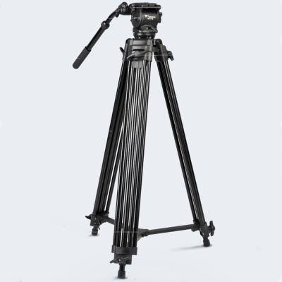 China Professional Heavy Duty Aluminum Tripod Stand For Video Camera 180cm High Tripod Laser With Liquid Head for sale