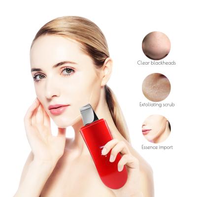 China Portable DEEP CLEANING Cavitation Peeling Blackhead Removal Pore Clean EMS Ultrasonic Skin Scrubber for sale