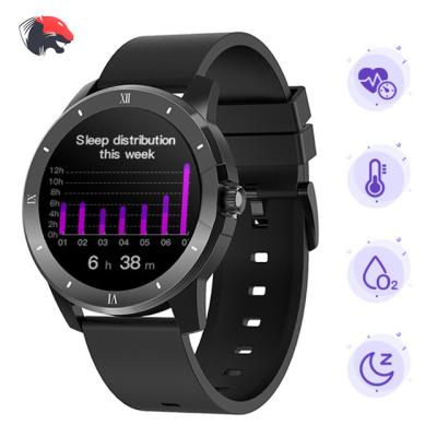 China MX12 BT Touch Screen Phone Call 1.3 Inch Round Touch Screen Music Smart Watch Call Answer Reminder Android Smartwatch for sale