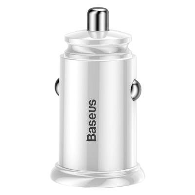 China 4.8A Mobile Phone Metal USB Mini Car Charger Adapter Flush Dual Port Quick Fit Compatible With iPhone for sale