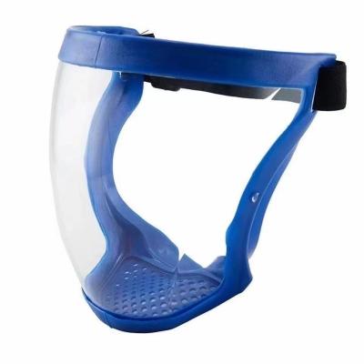 China Super Protective Head Face Shield Full Cover Transparent And Visible Anti-fog Face Shield With Glasses for sale