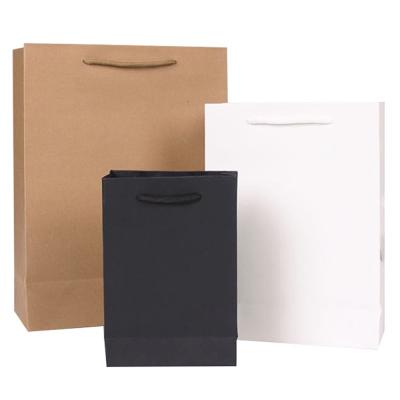 China Recyclable Factory Wholesale Custom Christmas Logo Paper Bags With Handle Cheap Small Brown/White Kraft Paper Gift Bags With Handles for sale