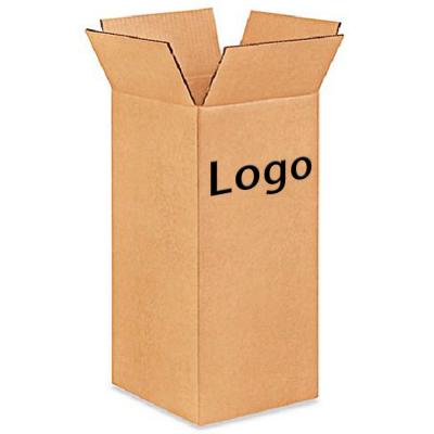 China Recycled Materials Custom Brown Cardboard Paper Box Long Moving Corrugated Square Shipping Cardboard Box Packaging With Logo for sale