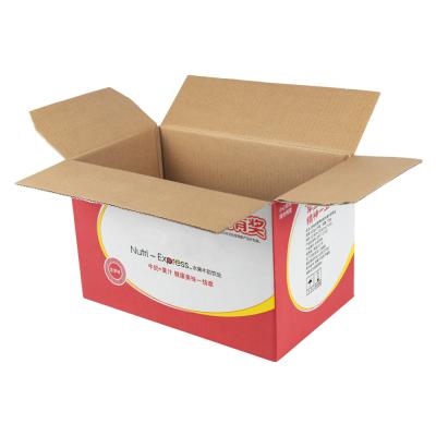 China Recycled Custom Printing Red Mailing Box Logo Print White Box Cardboard Kraft Paper Materials Wholesale Square For Shipping for sale