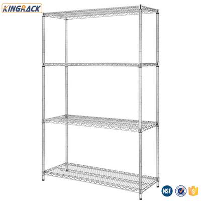 China Corrosion Protection Chrome Wire Shelving for Warehouse, Metal Shelf Bracket, Heavy Duty Chrome Wire Shelf for sale