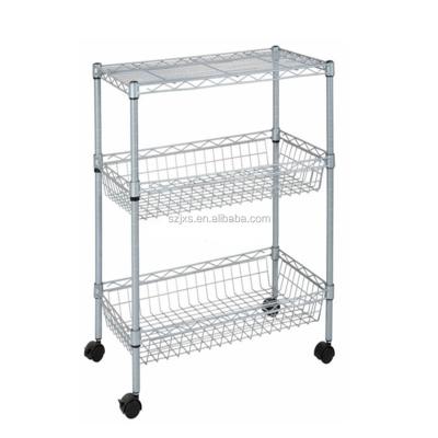 China Movable Corner Kitchenware Chrome Plated Wire Shelving Chrome Corner Shower Shelf Shelves for sale