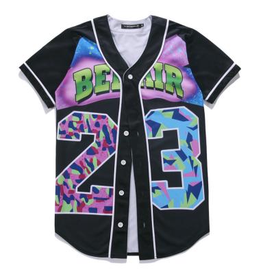 China Plus Size 3D Hip Hop Bel Air Hop Women's Birthday Party Apparel Baseball Jersey Hip Hop Tops Blouses Shirts for sale