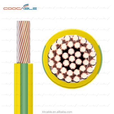 China Resistant To Oil Yellow Green Copper Earth Wire 35mm2 50mm2 Ground Cable for sale