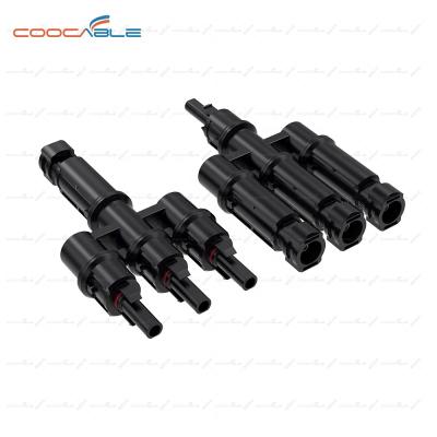 China Popular Waterproof Black Solar Cable Connector Cable Crimp Solar Panel Cable Connector Solar Box for sale