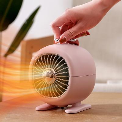 China New Type Mini Portable Mute Speed ​​Hot Adjustable Desktop Electric Fan Hotel PTC Heater for sale