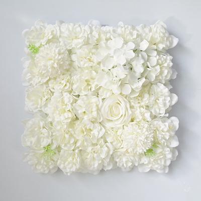 China Silk material silk flower silk fabric panel wall artificial flowers wedding backdrop wall decoration for sale