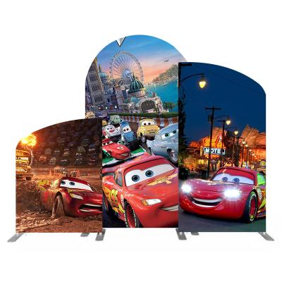 China Fabric Customized Aluminum Frame Arch Backdrop For Birthday Events Decoration for sale