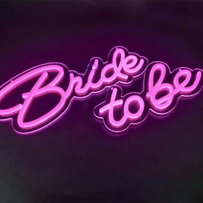 China Buildings NO MOQ Drop Shipping Fast Delivery Custom Bride To Be LED Neon Sign For Bride To Be Away for sale