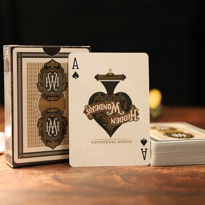 China Custom Special 100 High Quality Poker Paper Canvas Embossed Cards Playing Cards Paper Printing Playing Cards Black Core for sale