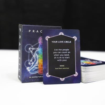 China Eco-friendly Custom Flash Game Printing Black Custom Unique Logo Adult Tarot Card Games Maker for sale