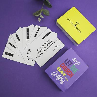 China Promotion Custom Designed Affirmation Cards Card Games Awesome Good Quality Education Game Card for sale