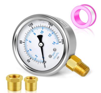 China 1/4' High Quality Modern Temperature Gauge and Pressure Gauge 0-200 PSI for Floor Water Heating System for sale