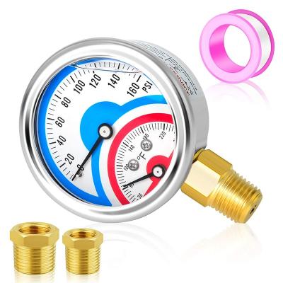 China Modern high quality temperature and pressure gauge for underfloor heating system for sale