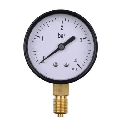 China Indoor Floor Heating 0-4 Bar Hydraulic Pressure Gauge for sale