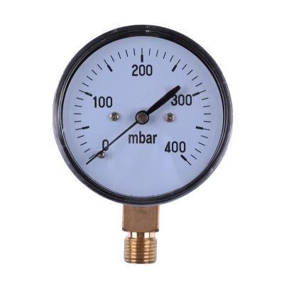 China Indoor Floor Heating 0-400 Bar Hydraulic Pressure Gauge for sale