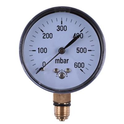 China Indoor Floor Heating 0-600 Bar Hydraulic Pressure Gauge for sale