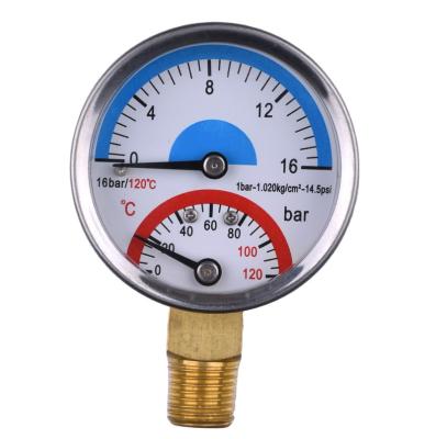 China Indoor Floor Heating Thermomanometer Temperature Pressure Gauge for sale