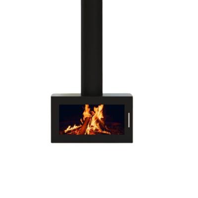 China Modern Indoor Steel Wood Burning Suspended Fireplace and Hanging Fireplace for sale