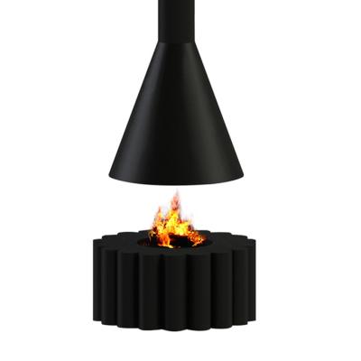 China Modern log burning stoves, hanging stoves, suspended fireplace for sale