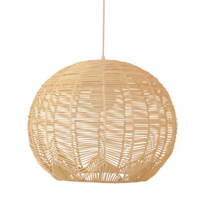 China Luxury Modern Nordic Handmade Natural Rattan Wicker Ball Antique Pendant Hanging Light for Home Decoration for sale