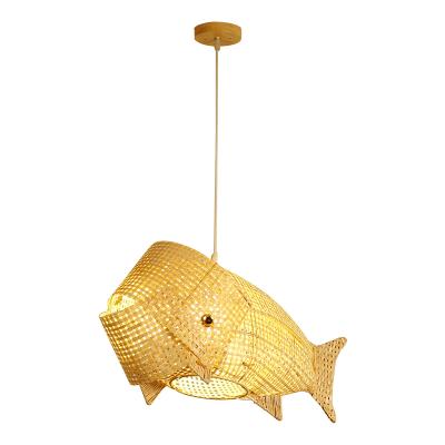 China Vintage Ratten Industrial Classic Design Kitchen Luxury Nordic Bamboo Pendant Lighting Dining Room for sale