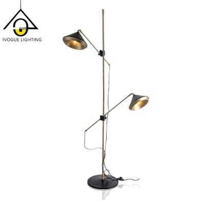 China 2021 Luxury Home Lighting Promotion Design Original Indoor Shade Floor Lamp Wooden Tripod Floor Standing Light for sale