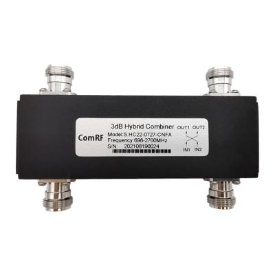 China hybrid combiner 698-2700MHz, 200W, N-female, 2X2 3dB rf hybrid coupler S.HC22-0727-CNP for sale