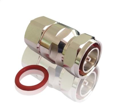 China Brass RF 7/16 Din Coaxial Connector Male Plug For 7/8 Coaxial Cable for sale