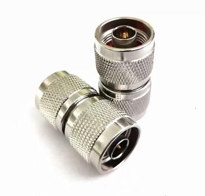 China Low Loss Brass Coaxial Cable N Male To N Male RF Coaxial Adapter N Coaxial Jack Connector for sale