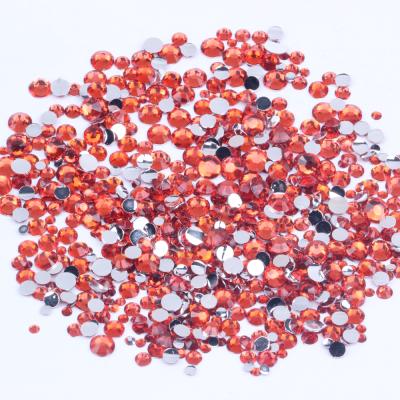 China Wholesale 2-6mm Siam Assorted Plastic Resin Rhinestones Flatback Flatback For Diy Crafts for sale