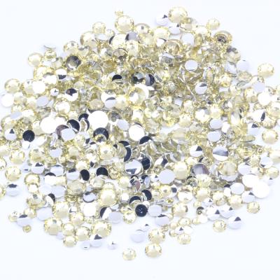 China Flatback Wholesale Mixed 2-5mm Daffodil Color Resin Flatback Rhinestones For Decoration Craft for sale