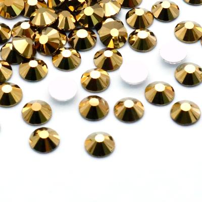 China Bulk Gems Diamond In Bulk Big Nail Gems Hotfix Aurum Glass Fake Stone Flatback Ss3~Ss20 No for sale