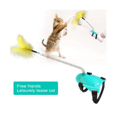 China Viable Special Hot Selling Cat Foot Toy Cat Stick Popular Product Interactive White Cards Carefree Toy for sale