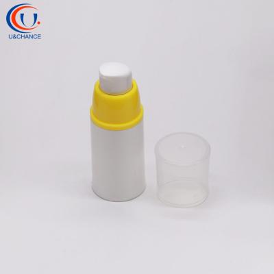 China Flexibe Glass And Soft White PE Pump Cream Acrylic Airless Cosmetic Plastic Airless Cosmetic Packaging Bottle for sale