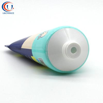 China Soft Soft Cosmetic Plastic Skin Care Custom Plastic Hand Cream Sunscreen Massager Free Tube for sale