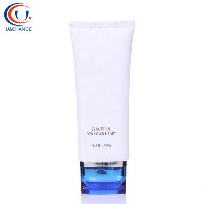 China Soft Soft Matte Transparent Flat Clear Oval Plastic Cosmetic Cream Acrylic Flexibe And Screw On Cap For Cosmetic Soft Oval PE Tube for sale