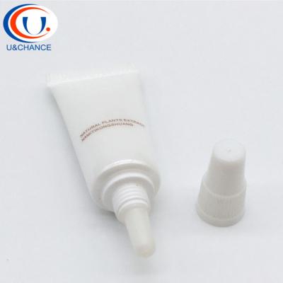 China Flexible And Soft Blind Orifice And Ribbed Bullet Cap Needle Nose Plastic Cosmetic Nozzle Tube for sale