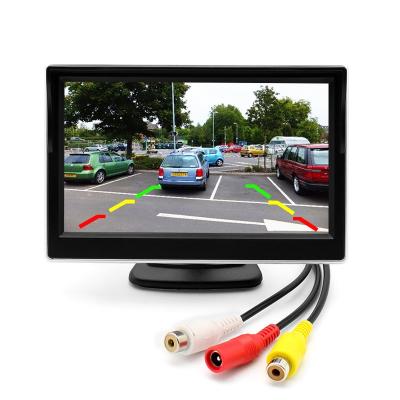 China Hot Selling 5 Inch Car Monitor Tft Color LCD Hd Digital Monitor 5 16:9 800*480 Screen 2 Way Video Input For Reverse Rear View Camera for sale