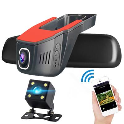 China Hot Selling Wifi Hd 1080P Front And Rear Dual Dash Cam WiFi Hidden Cam Car Dvr Black Boxcar Dvr Dash Camera for sale