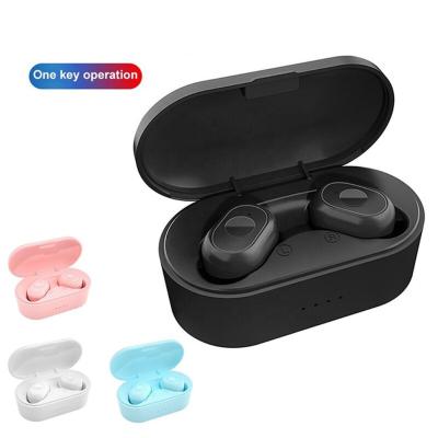 China Rechargeable Earbuds Set Black Retractable Touch Earbuds TWS Wireless Earbuds With Powerbank Charging Case for sale