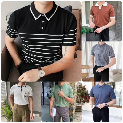 China Breathable 2023 Men's solid color Polo shirt brand men's short-sleeved summer shirt clothing men's Polo shirt for sale