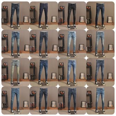 China QUICK DRY 2023 Straight leg jeans men's waist elastic slim business leisure wholesale for sale